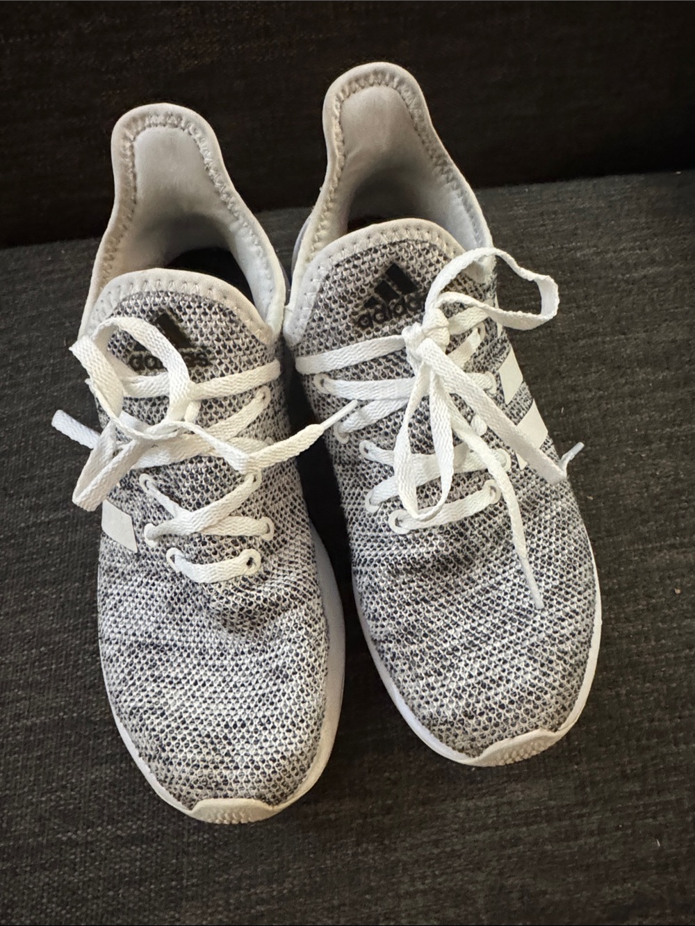 Adidas women’s cloud foam Grey/White athletic shoes